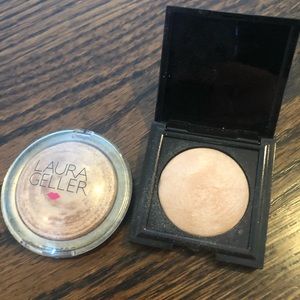 Laura Geller Gilded Honey & Laura Mercier Baked Matte Radiance Highlighter duo